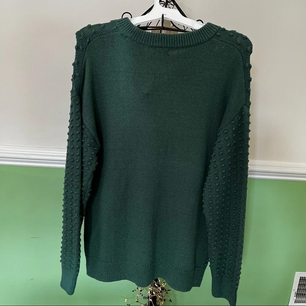 Men’s Lego brand pattern sweater forest green oversized